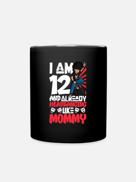 Ich bin 12 - Jungen Rocker - Tasse einfarbig - Schwarz