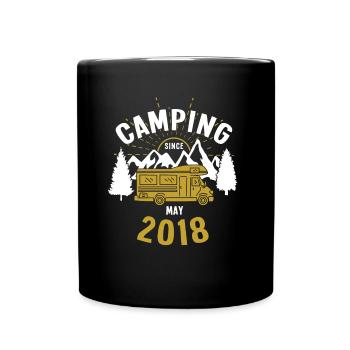 Anniversaire: Camping depuis mai 2018 Camping-car - Mug uni - noir - Devant