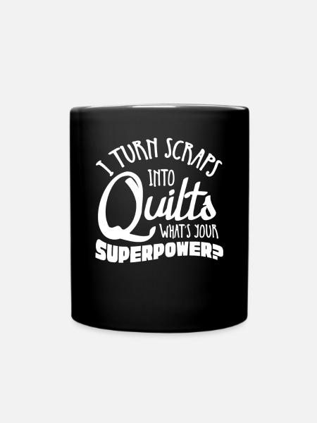 Quilten, Stricken, Nähen, Quilter - Tasse einfarbig - Schwarz