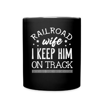 Chemin de fer, locomotive - Mug uni - noir - Devant