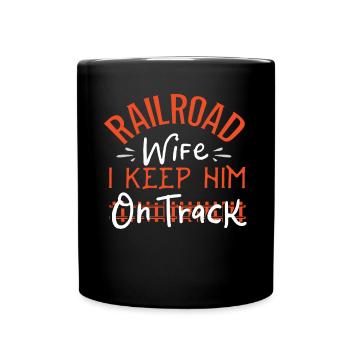 Chemin de fer, locomotive - Mug uni - noir - Devant