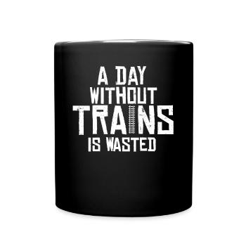 Chemin de fer, locomotive - Mug uni - noir - Devant