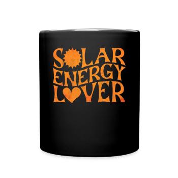 Énergie solaire, Énergie renouvelable - Mug uni - noir - Devant