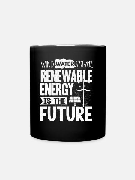 Solar Energy, Renewable Energy - Full Colour Mug - black