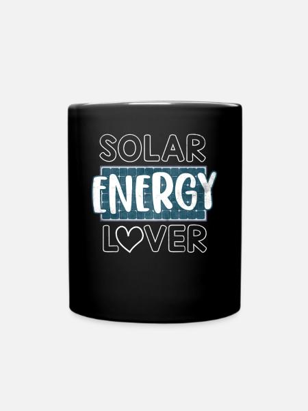 Solarenergie, Erneuerbare Energie - Tasse einfarbig - Schwarz