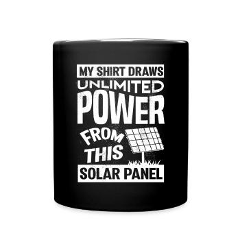 Solar Energy, Renewable Energy - Full Colour Mug - black - Front