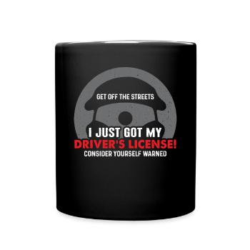 Permis de conduire - Mug uni - noir - Devant