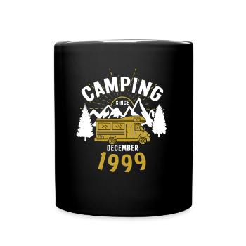 Anniversaire: Camping depuis décembre 1999 Camping-car - Mug uni - noir - Devant