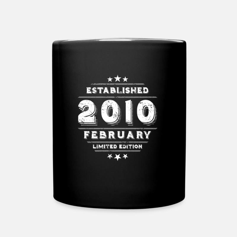 Geburtstag im Februar 2010 - February - Tasse einfarbig - Schwarz