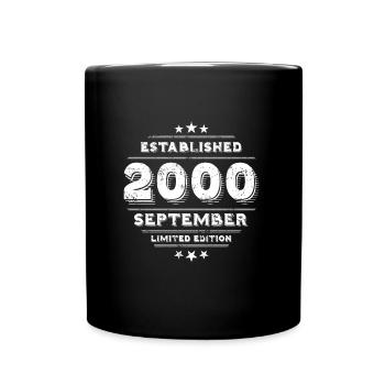 Birthday in September 2000 - September - Full Colour Mug - black - Front