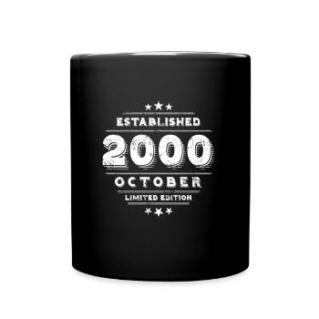 Birthday in October 2000 - October - Full Colour Mug - black - Front