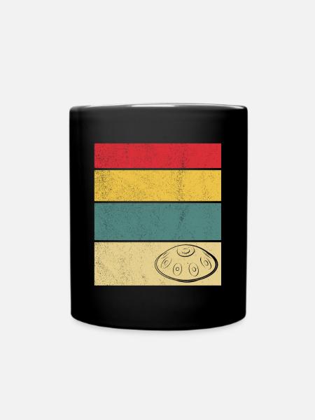 Handpan Music Love Retro Handpan - Tasse einfarbig - Schwarz
