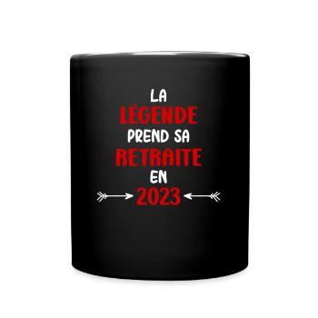 La légende prend sa retraite - Mug uni - noir - Devant