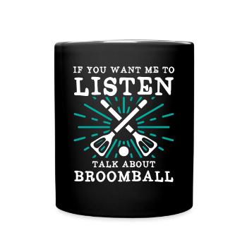 Broom ball - Full Colour Mug - black - Front