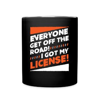 New driving licence - Full Colour Mug - black - Front