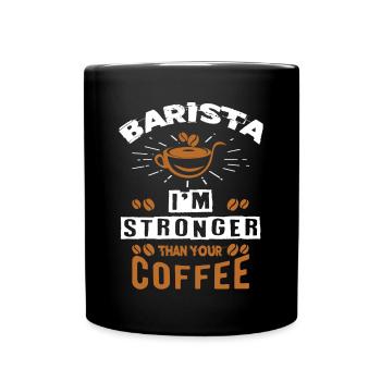 Barista, coffee machine - Full Colour Mug - black - Front
