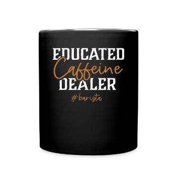 Barista, coffee machine - Full Colour Mug - black - Front