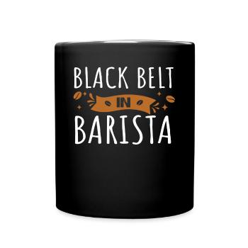 Barista, coffee machine - Full Colour Mug - black - Front