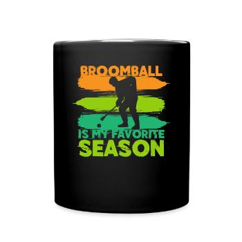 Broom ball - Full Colour Mug - black - Front