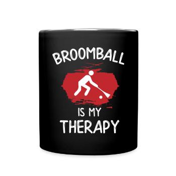 Broom ball - Full Colour Mug - black - Front