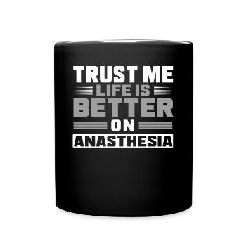 Anesthésie, anesthésiste - Mug uni - noir - Devant