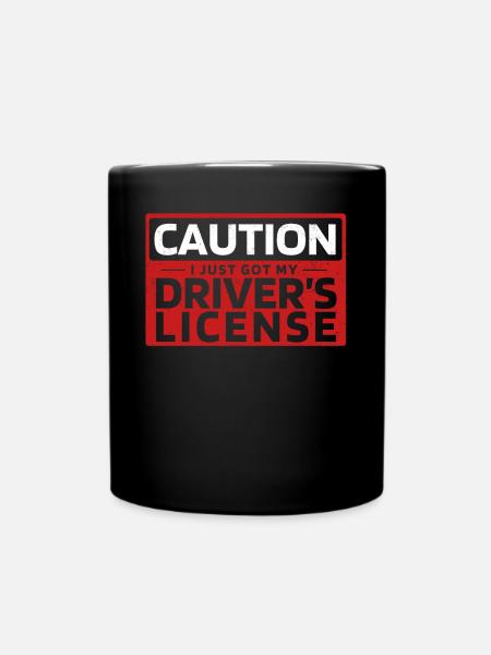 Neuer Führerschein - Tasse einfarbig - Schwarz