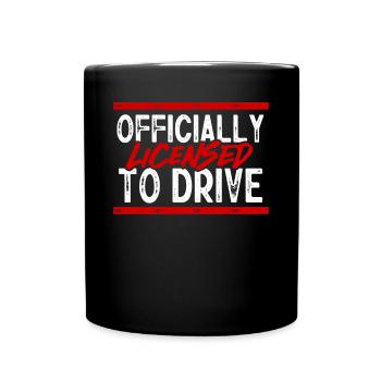 New driver's license - Full Colour Mug - black - Front
