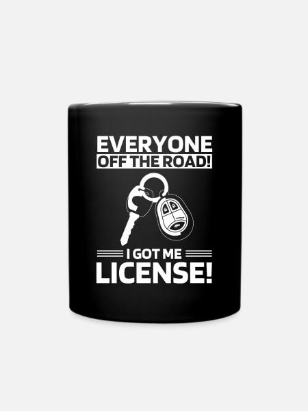 Neuer Führerschein - Tasse einfarbig - Schwarz