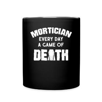 Gardiens de cadavres, pompes funèbres, salons funéraires - Mug uni - noir - Devant