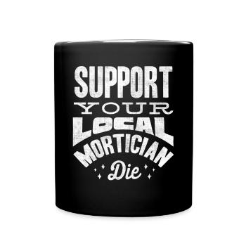Gardiens de cadavres, pompes funèbres, salons funéraires - Mug uni - noir - Devant
