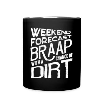 Motocross-Biker - Tasse einfarbig - Schwarz - Vorne
