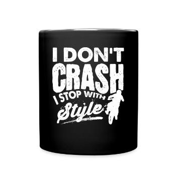 Motocross-Biker - Tasse einfarbig - Schwarz - Vorne