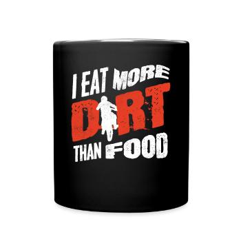 Motocross-Biker - Tasse einfarbig - Schwarz - Vorne