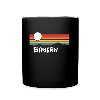 Bavière Allemagne Paysage arc-en-ciel Montagnes - Mug uni - noir - Devant