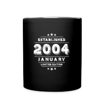 Birthday in January 2004 - January - Full Colour Mug - black - Front