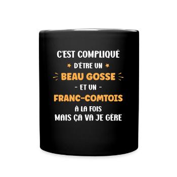 Homme beau gosse Franc Comtois - Mug uni - noir - Devant