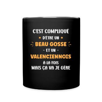Homme beau gosse Valenciennois - Mug uni - noir - Devant
