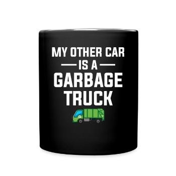 Garbage truck driver - Full Colour Mug - black - Front