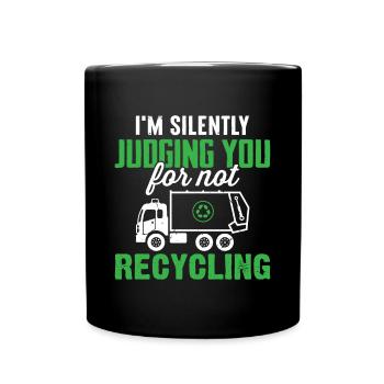 Garbage truck driver - Full Colour Mug - black - Front