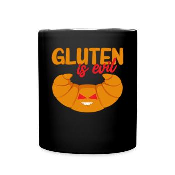 Gluten allergy, gluten-free - Full Colour Mug - black - Front