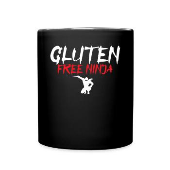 Gluten allergy, gluten-free - Full Colour Mug - black - Front