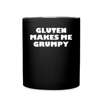 Gluten allergy, gluten-free - Full Colour Mug - black - Front
