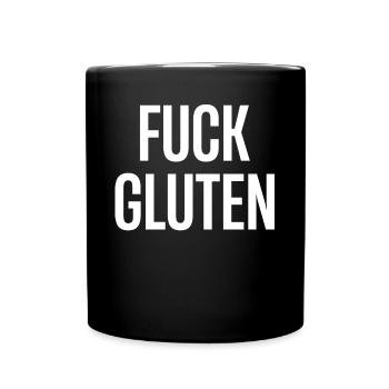 Gluten allergy, gluten-free - Full Colour Mug - black - Front
