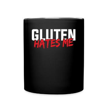 Gluten allergy, gluten-free - Full Colour Mug - black - Front