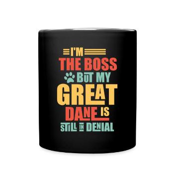 Deutsche Doggen, Deutsche Doggen - Tasse einfarbig - Schwarz - Vorne