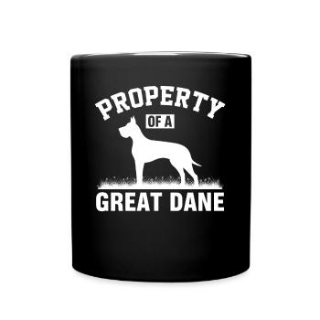 Deutsche Doggen, Deutsche Doggen - Tasse einfarbig - Schwarz - Vorne