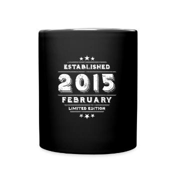 Anniversaire en février 2015 - février - Mug uni - noir - Devant