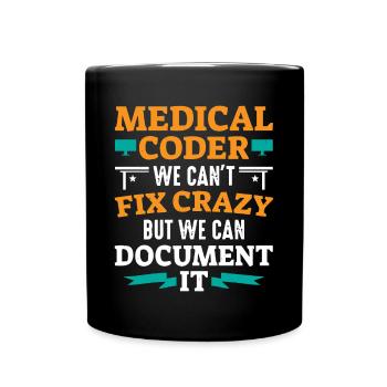 Codeur médical, programmeur - Mug uni - noir - Devant