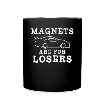 Slot car, course de slot car - Mug uni - noir - Devant