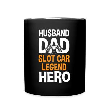 Slot car, course de slot car - Mug uni - noir - Devant